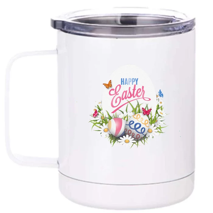 Easter Design 1 Front & Back 12oz Stainless Steel Tumbler Cup