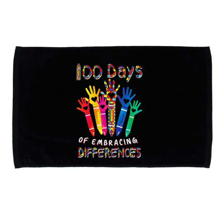 Embrace Differences 100 Days Of School IEP Autism Microfiber Hand Towel