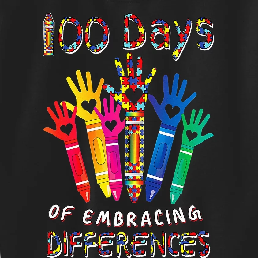 Embrace Differences 100 Days Of School IEP Autism Kids Sweatshirt