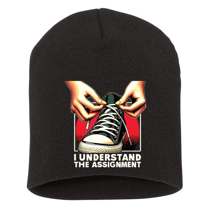 Election Day 2024 I Understand The Assignment Kamala Harris Short Acrylic Beanie