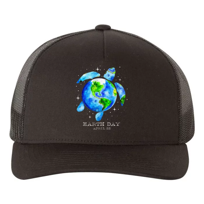 Earth Day 2024 Restore Earth Sea Turtle Art Save The Planet Gift Yupoong Adult 5-Panel Trucker Hat