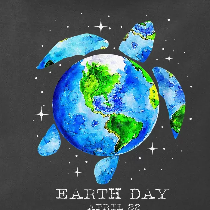 Earth Day 2024 Restore Earth Sea Turtle Art Save The Planet Gift Zip Tote Bag