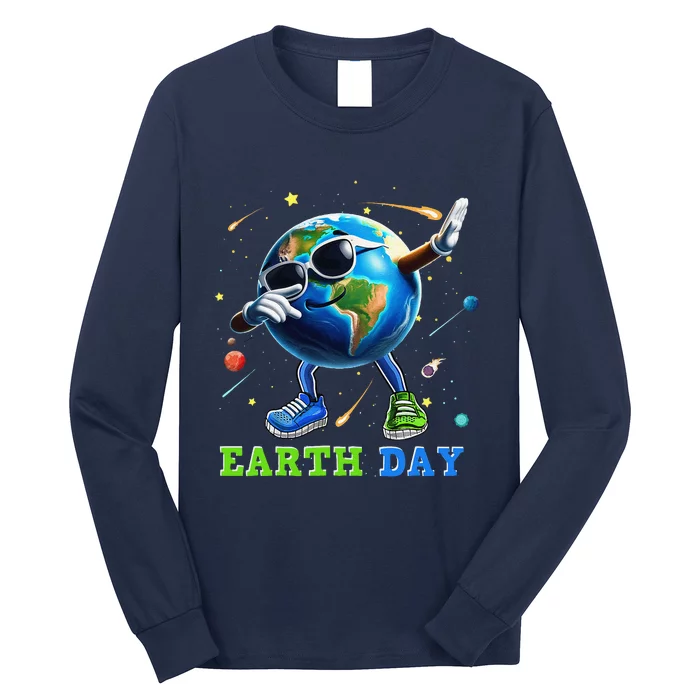 Earth Day 2024 Funny Earth Day Dab Long Sleeve Shirt