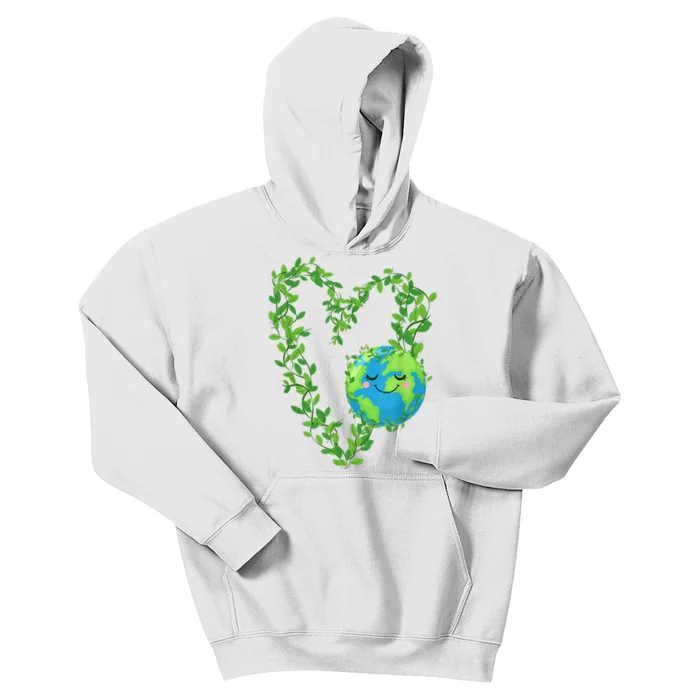 Earth Day 2024 Heart Earth Day Kids Hoodie