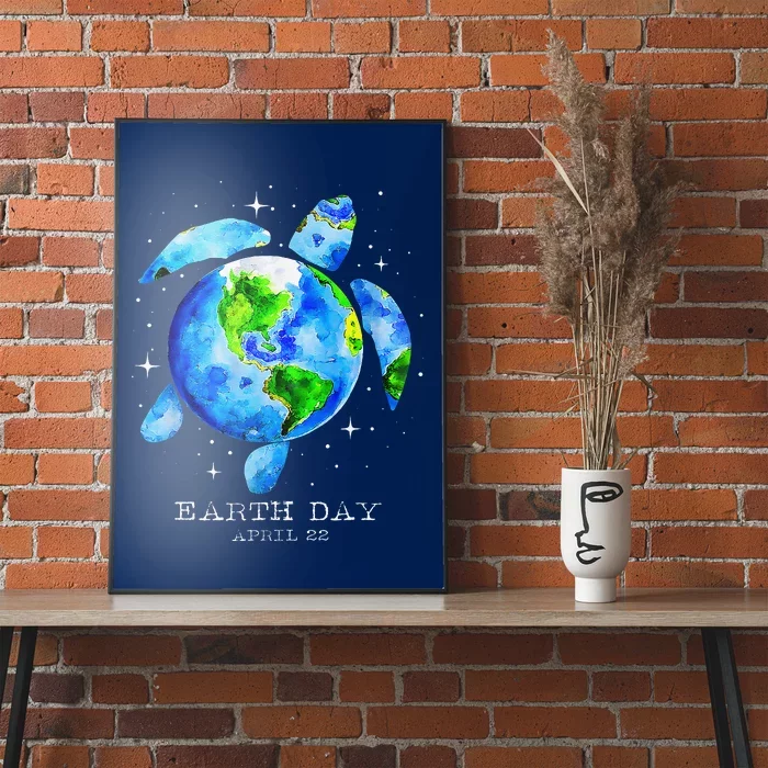 Earth Day 2024 Restore Earth Sea Turtle Art Save The Planet Poster