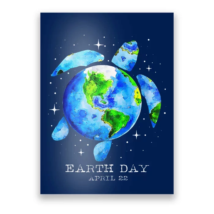 Earth Day 2024 Restore Earth Sea Turtle Art Save The Planet Poster