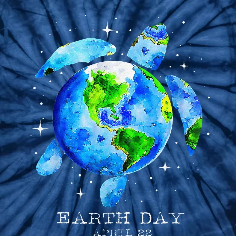 Earth Day 2024 Restore Earth Sea Turtle Art Save The Planet Tie-Dye T-Shirt