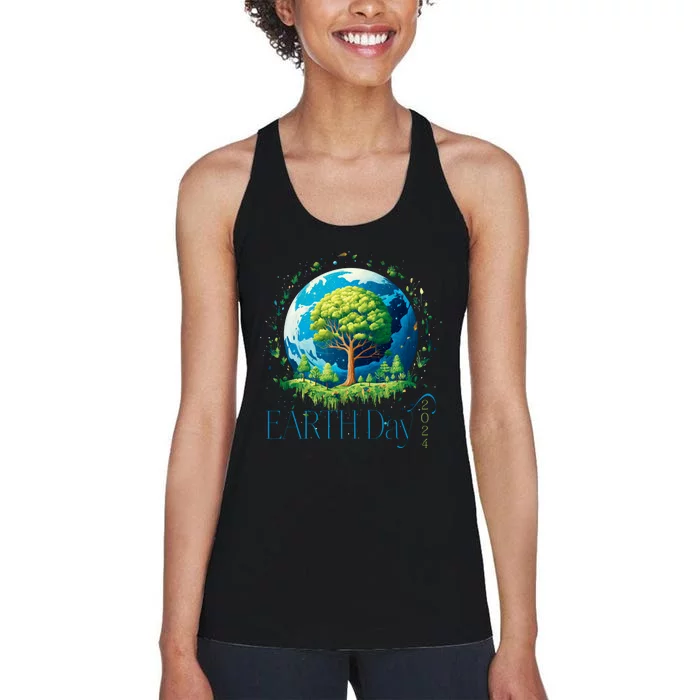 Earth Day 2024 Environmental International Awareness Women's Racerback Tank