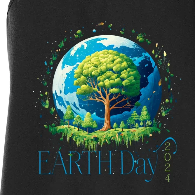 Earth Day 2024 Environmental International Awareness Women's Racerback Tank