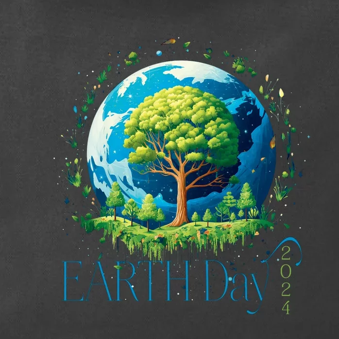 Earth Day 2024 Environmental International Awareness Zip Tote Bag