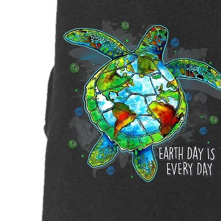 Earth Day 2024 Restore Recycle Sea Turtle Save The Planet Doggie 3-End Fleece Hoodie