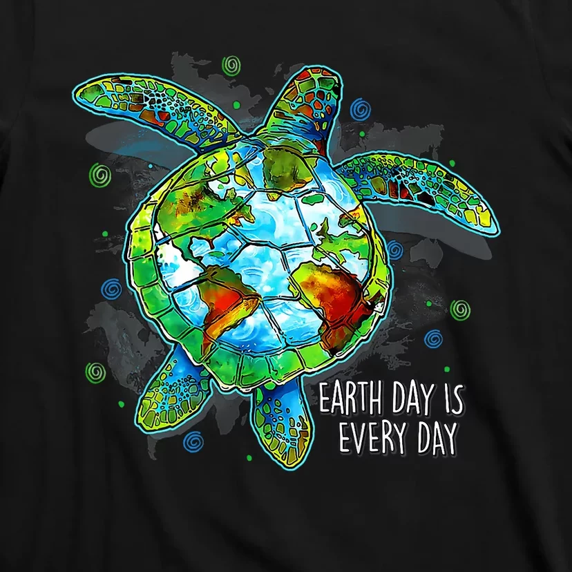 Earth Day 2024 Restore Recycle Sea Turtle Save The Planet T-Shirt