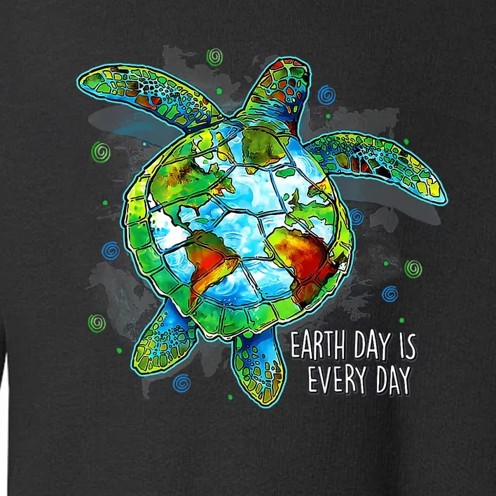 Earth Day 2024 Restore Recycle Sea Turtle Save The Planet Toddler Sweatshirt