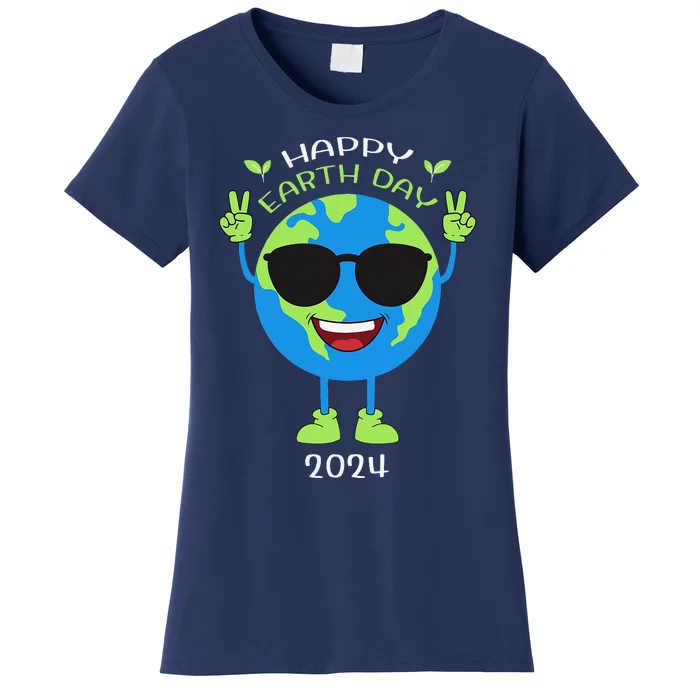 Earth Day 2024 Funny Earth Day Birthday Cute Women's T-Shirt