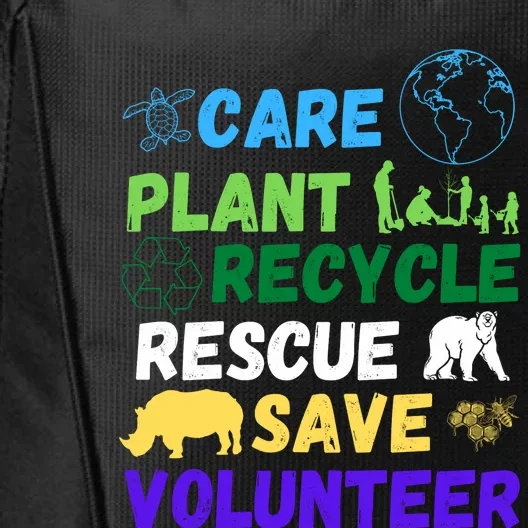 Earth Day 2024 Save Bees Rescue Animals Plant Trees Recycle City Backpack