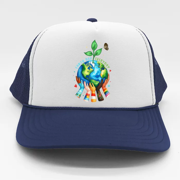 Earth Day 2024 Everyday Protect Environment Save The Planet Trucker Hat