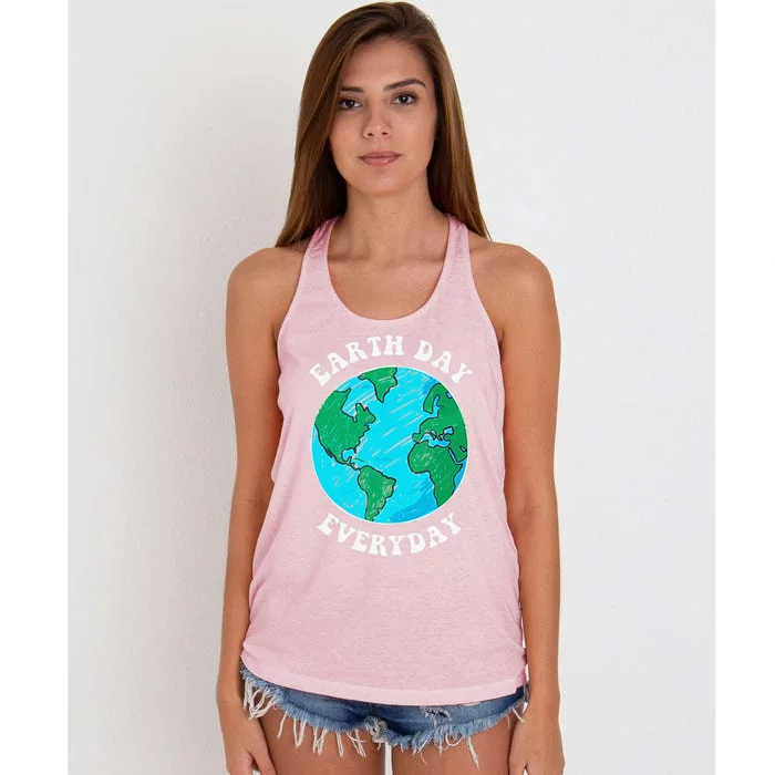 Earth Day 2023 Pocket Design Earth Day Everyday Women's Knotted Racerback Tank