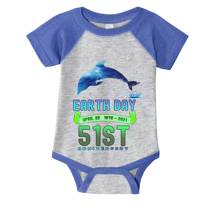 Earth Day 22 April Celebrating Mother Earth 51st Anniversary Gift Infant Baby Jersey Bodysuit