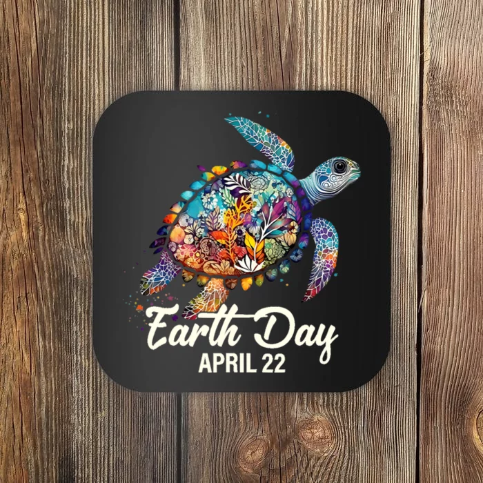 Earth Day 2024 Restore Earth Sea Turtle Art Save The Planet Coaster