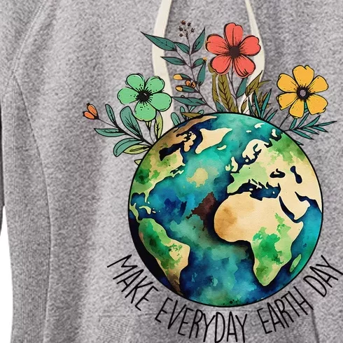 Earth Day 2024 Funny Earth Day Make Everyday Earth Day Women's Fleece Hoodie