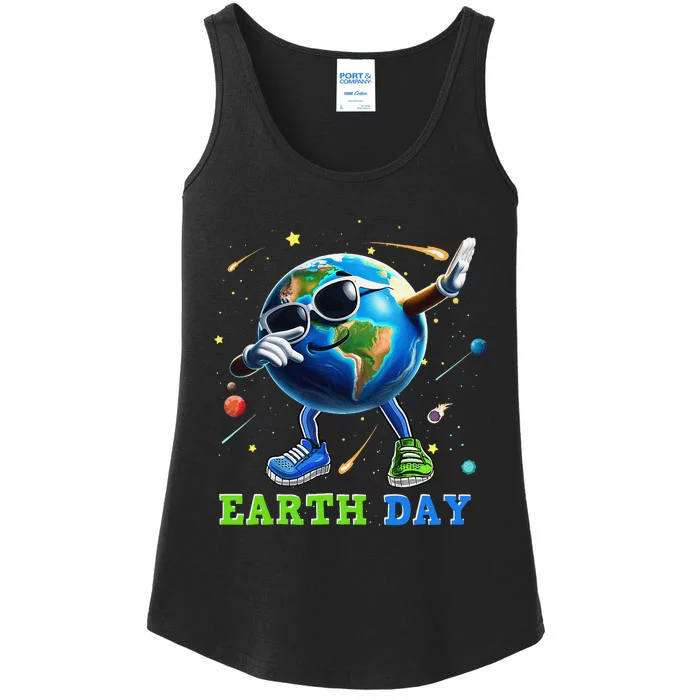 Earth Day 2024 Funny Earth Day Dab Ladies Essential Tank