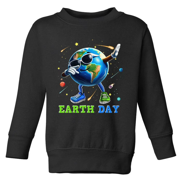 Earth Day 2024 Funny Earth Day Dab Toddler Sweatshirt