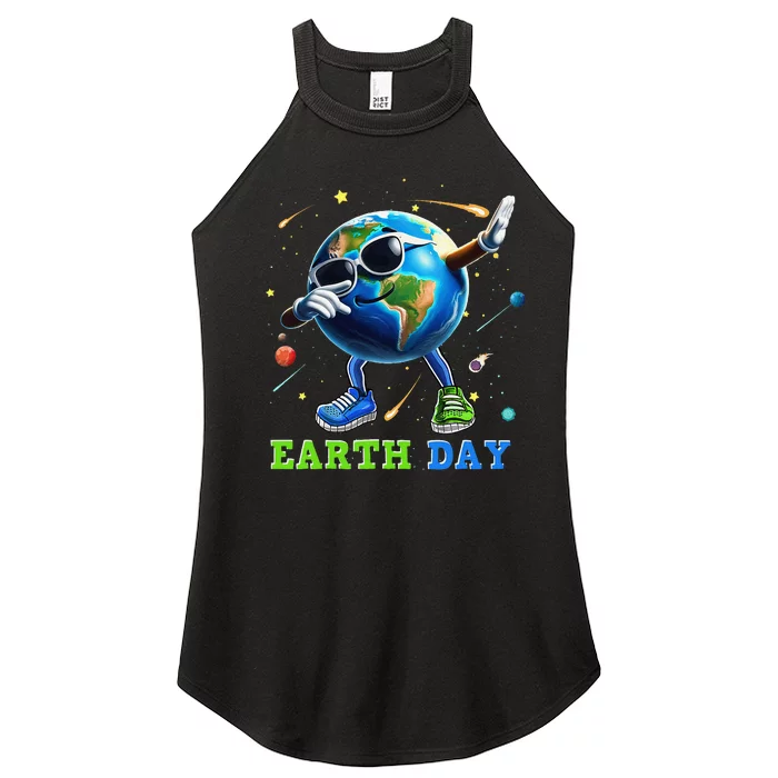 Earth Day 2024 Funny Earth Day Dab Women’s Perfect Tri Rocker Tank