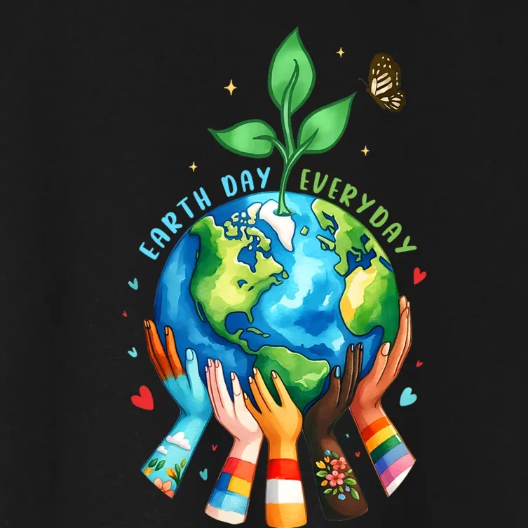 Earth Day 2024 Everyday Protect Environment Save The Planet Women's Crop Top Tee