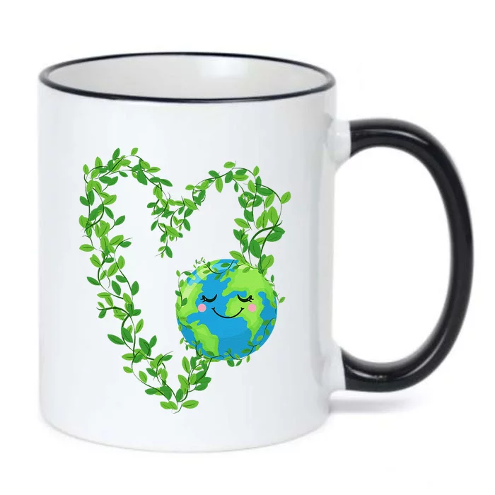 Earth Day 2024 Heart Earth Day Love Black Color Changing Mug