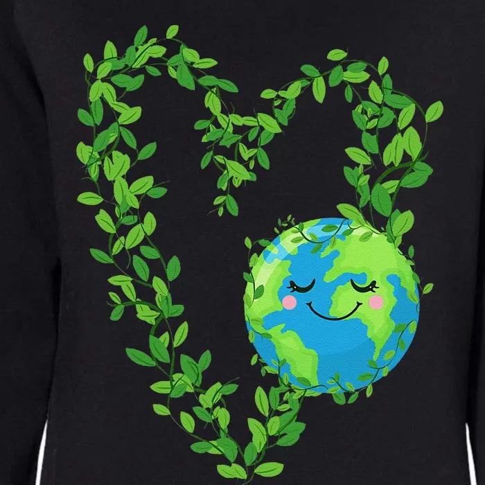 Earth Day 2024 Heart Earth Day Love Womens California Wash Sweatshirt