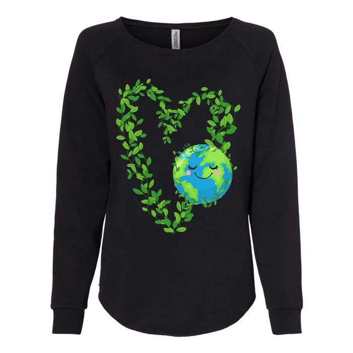 Earth Day 2024 Heart Earth Day Love Womens California Wash Sweatshirt