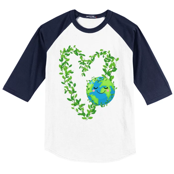 Earth Day 2024 Heart Earth Day Love Baseball Sleeve Shirt