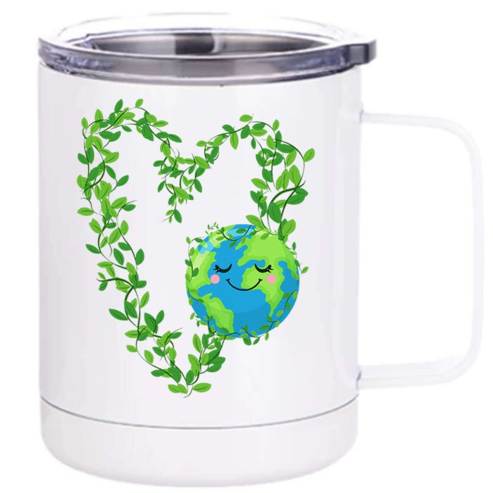 Earth Day 2024 Heart Earth Day Love Front & Back 12oz Stainless Steel Tumbler Cup