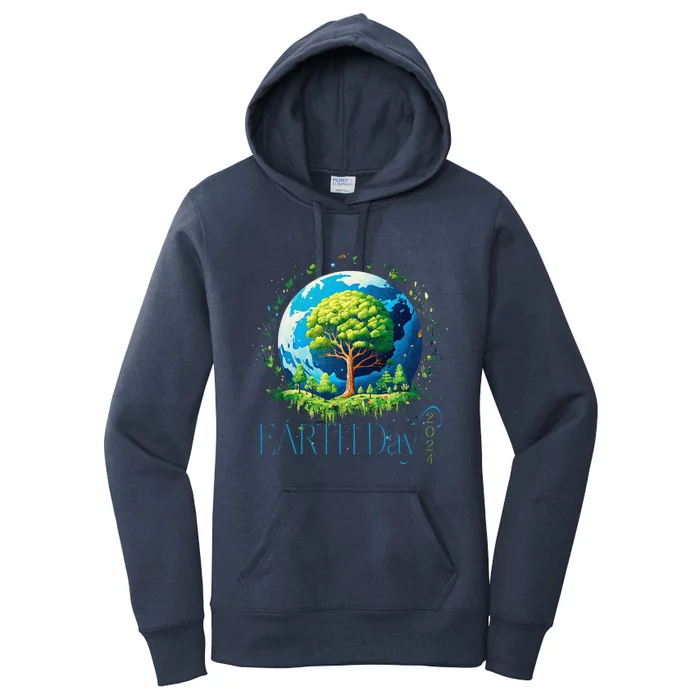 Earth Day 2024 Environmental International Awareness Women's Pullover Hoodie