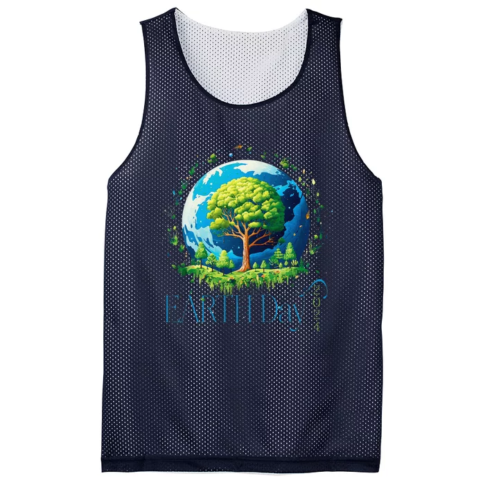 Earth Day 2024 Environmental International Awareness Mesh Reversible Basketball Jersey Tank