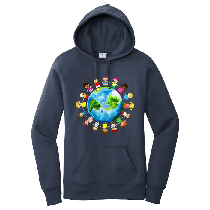 Earth Day 2024 Earth Day Teacher Women's Pullover Hoodie