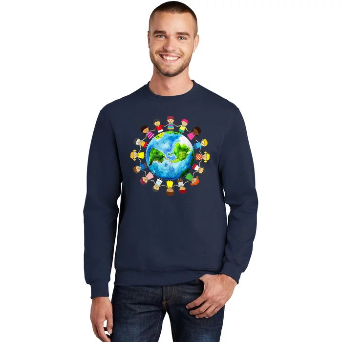 Earth Day 2024 Earth Day Teacher Tall Sweatshirt