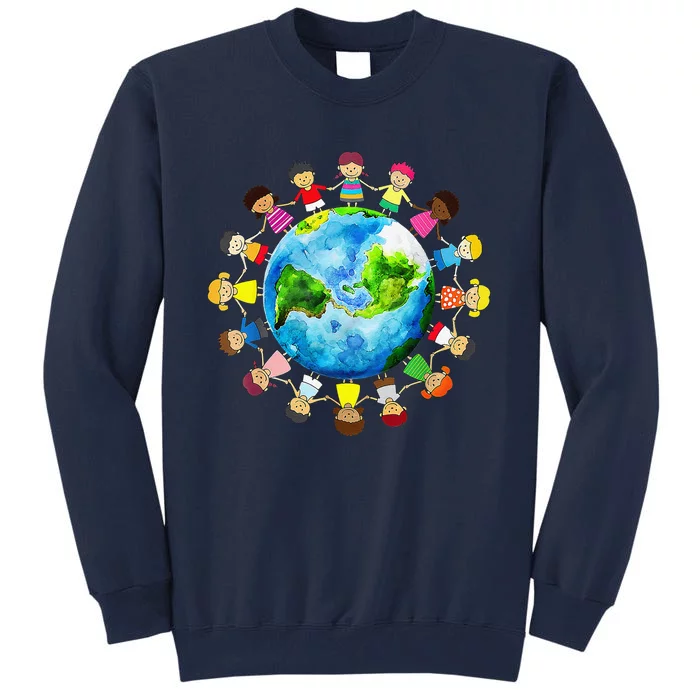 Earth Day 2024 Earth Day Teacher Tall Sweatshirt