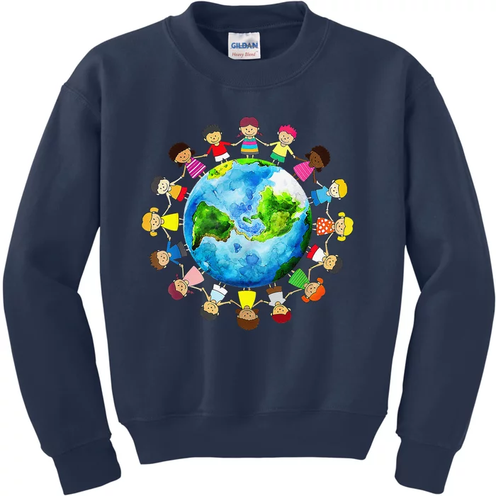 Earth Day 2024 Earth Day Teacher Kids Sweatshirt