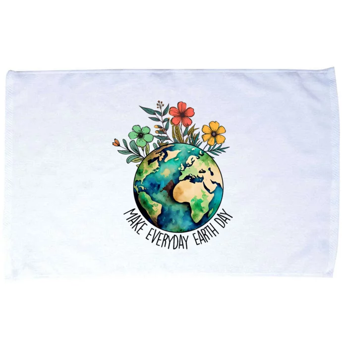 Earth Day 2024 Funny Earth Day Make Everyday Earth Day Microfiber Hand Towel