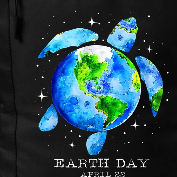 Earth Day 22 April 2024 Restore Earth Sea Turtle Art Save The Planet Daily Commute Backpack