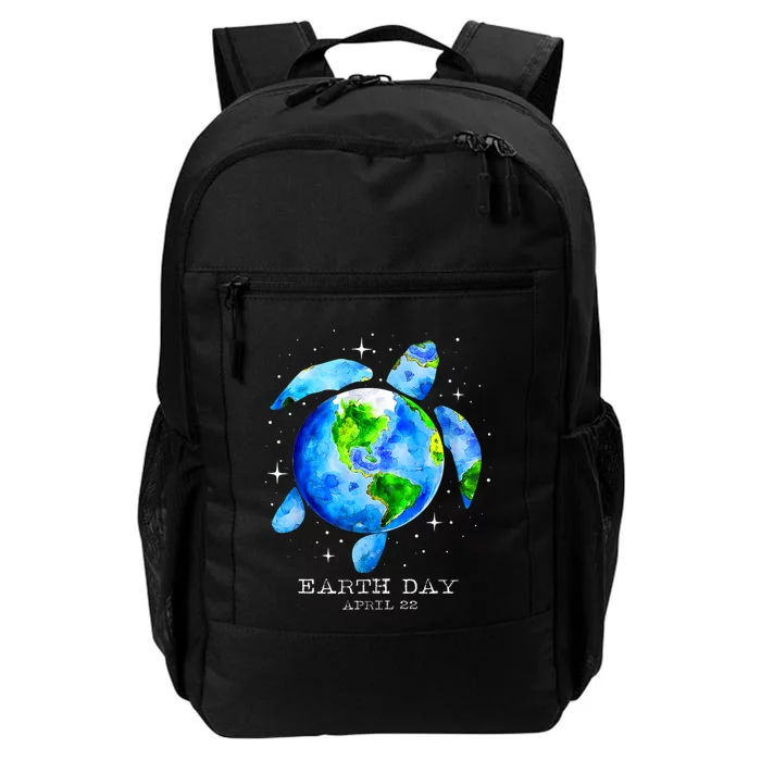 Earth Day 22 April 2024 Restore Earth Sea Turtle Art Save The Planet Daily Commute Backpack