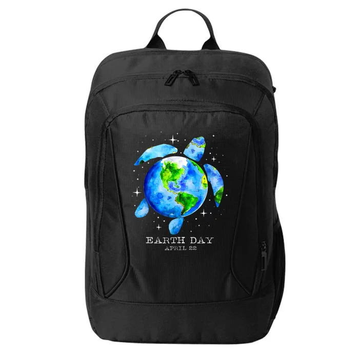 Earth Day 2024 Restore Earth Sea Turtle Art Save The Planet City Backpack