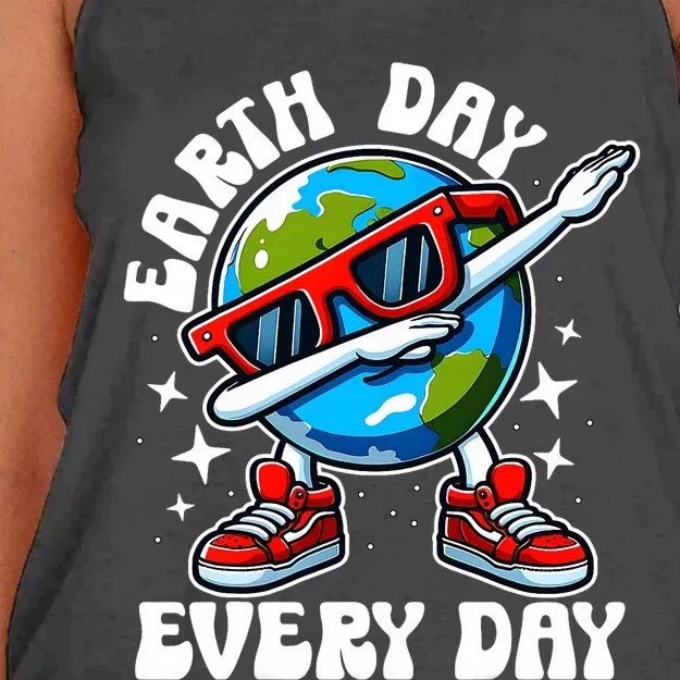 Earth Day 2024 Funny Earth Day Dab Women's Knotted Racerback Tank