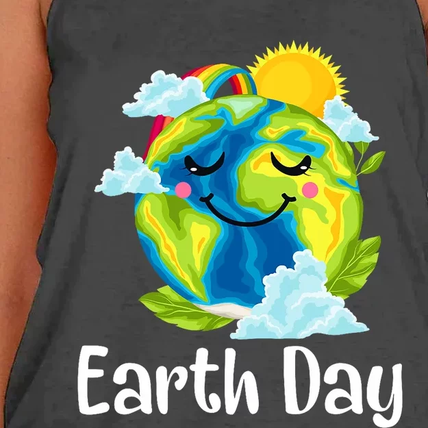 Earth Day 2024 Restore Recycle Recycling Save The Planet Women's Knotted Racerback Tank