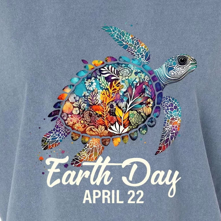 Earth Day 2024 Restore Earth Sea Turtle Art Save The Planet Garment-Dyed Women's Muscle Tee