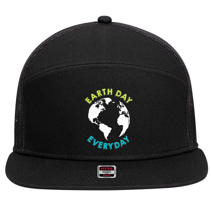 Earth Day 2023 Pocket Design Earth Day Everyday 7 Panel Mesh Trucker Snapback Hat