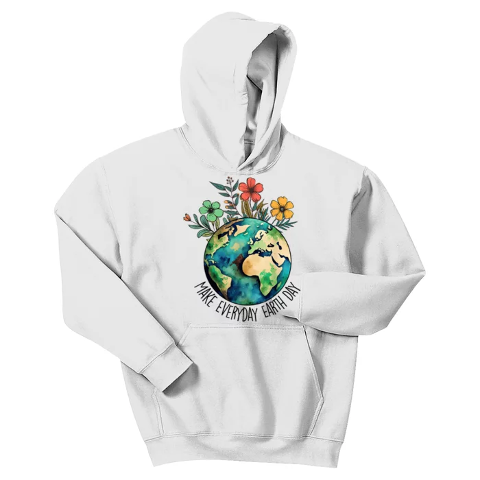 Earth Day 2024 Funny Earth Day Make Everyday Earth Day Kids Hoodie