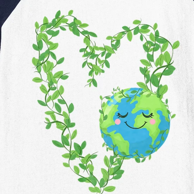 Earth Day 2024 Heart Earth Day Baseball Sleeve Shirt