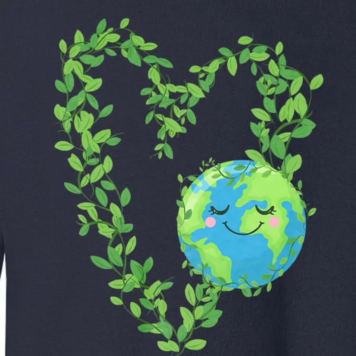 Earth Day 2024 Heart Earth Day Toddler Sweatshirt